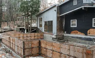 Prepared site with foundation forms for home remodeling and addition project in Colorado Springs, CO